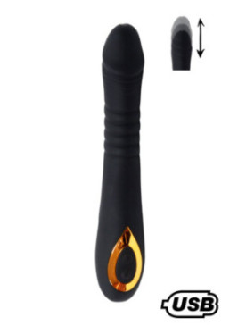 TWIST Noir, Vibromasseur "va-et-vient" USB en silicone médical, doté de 18 modes de stimulation - BQ586BLK